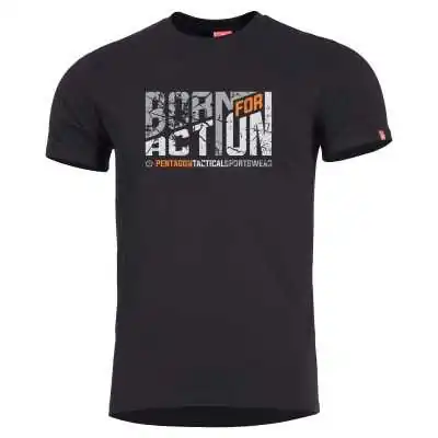 T-shirt AGERON BORN FOR ACTION 01 - Noir