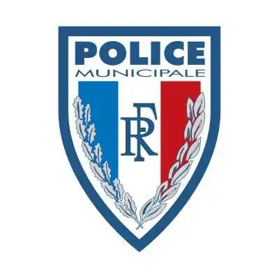 Ecusson plastifié en relief 65 x 90 mm Police Municipale
