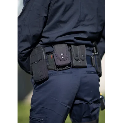 Porte Menottes Horizontal Vertical Red Label Ceinture Noir - GK Pro