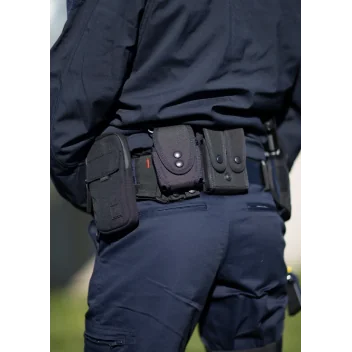 Porte Menottes Horizontal Vertical Red Label Ceinture Noir - GK Pro