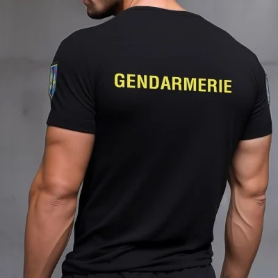 T-Shirt Piqué Gendarmerie Mobile Cooldry 180gm² Noir *