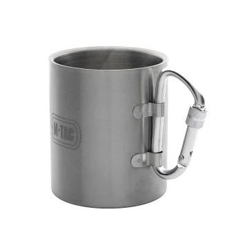 Mug isotherme en acier avec mousqueton 280ml M-tac