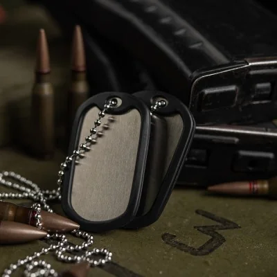 Plaque d'identité Dog-Tag US Militaire M-Tac