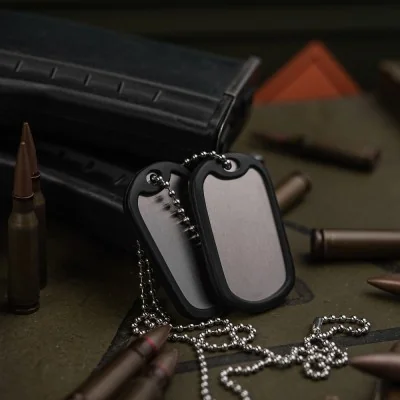 Plaque d'identité Dog-Tag US Militaire M-Tac