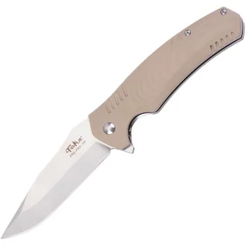 Couteau Pliant TIBURON G10 LINERLOCK - Lame 9.6cm Tan