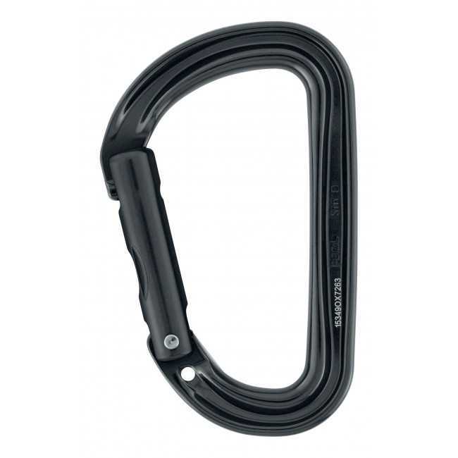Mousqueton Sm'D Petzl – Aluminium Ultra-Léger, Asymétrique en D, Sans Verrouillage